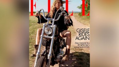 Фото - 42-летняя супермодель Жизель Бюндхен в шортах и косухе снялась для обложки Elle